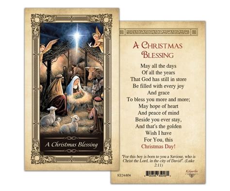 Check spelling or type a new query. A Christmas Blessing Laminated Prayer Card with Gold Color ...