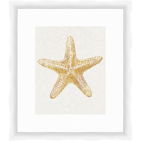 Gold Starfish Wall Art 14 X 16