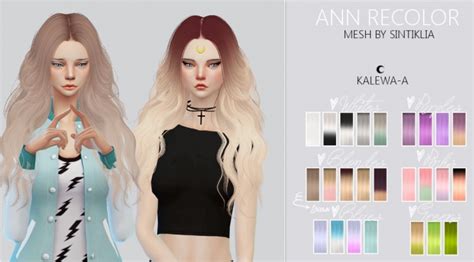 Ann Hair Recolor At Kalewa A Sims 4 Updates