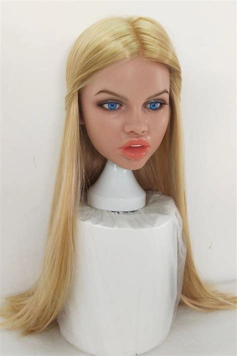 full silicone sex doll head implanted blonde hairs adult love toys for men ebay