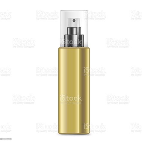Cosmetic Golden Spray Bottle Stock Illustration Download Image Now