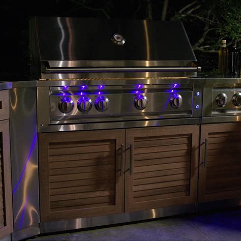 Newage Outdoor Kitchen 4 Piece Set With 33 Inch Insert Grill Cabinet