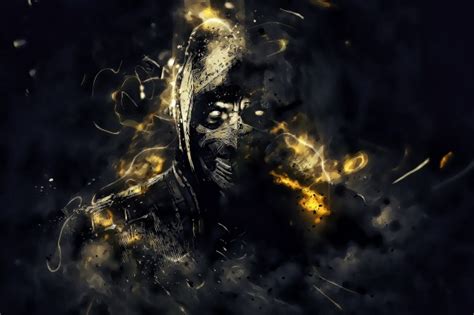 Scorpion having his revenge on quan chi. Download 1920x1080 Mortal Kombat, Scorpion, Fire, Artwork Wallpapers for Widescreen ...