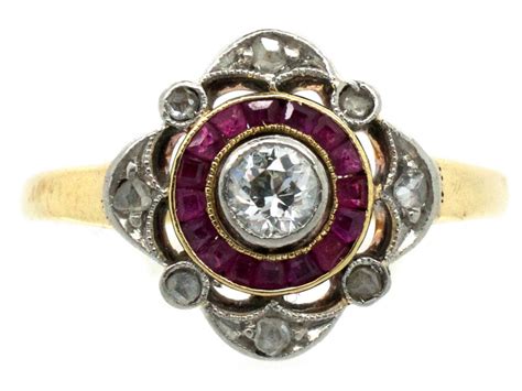 Check spelling or type a new query. Art Deco Ruby & Diamond Target Ring - The Antique ...