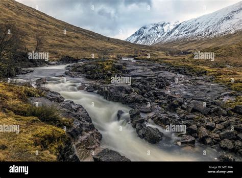 Glen Etive Glencoe Waterfall Highlands Scotland United Kingdom