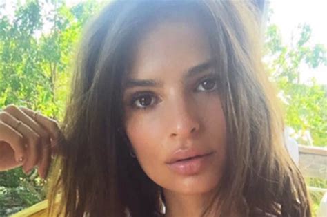 Emily Ratajkowski Lies On Bed In Boob Spilling Reveal Daily Star