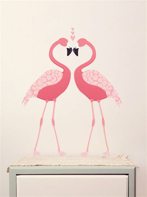 Flamingo Wall Sticker Flamingo Fabric Flamingo Artwork Pink Flamingos