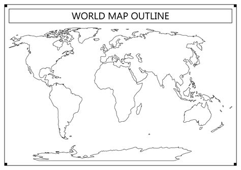 World Map With Continents And Oceans Printable Printable Templates