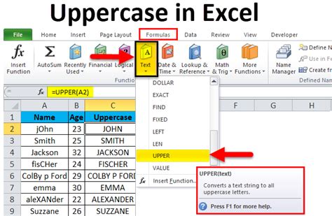 Excel Change To Uppercase Uppercase In Excel Convert Words