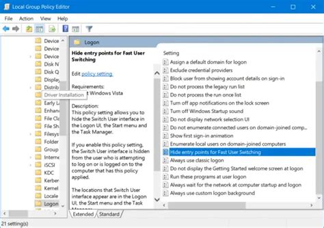 How To Enable Or Disable Fast User Switching In Windows 1110