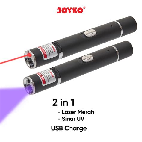 Jual Laser Pointer 2 In 1 Penunjuk Laser Uv Led Light Senter Joyko Lpr