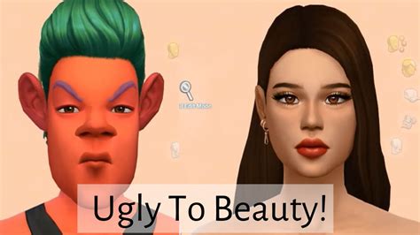 Ugly To Beauty Challenge Sims 4 Cas Youtube