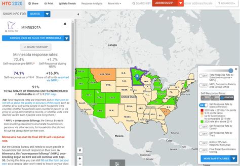 2020 Census Self Response Rate Map