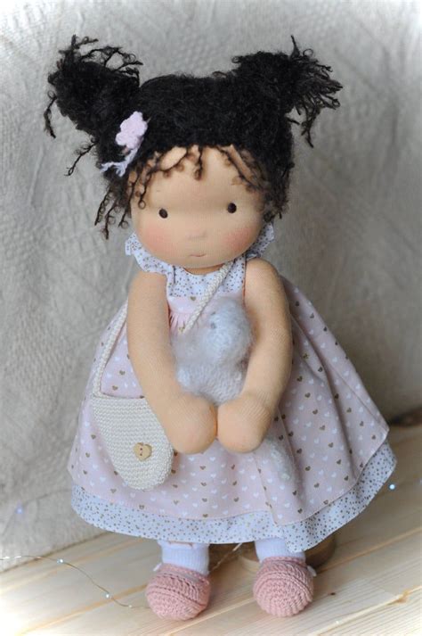 Textile Waldorf Doll Julia 1417 Inch 36 Cm Made To Order Etsy Baby