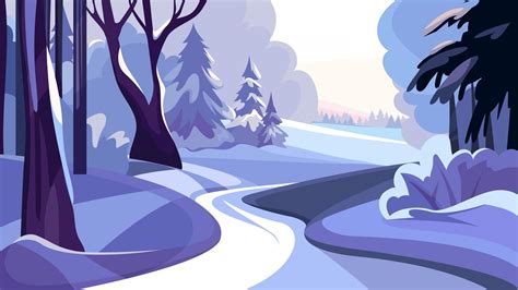 Winter Forest Vector