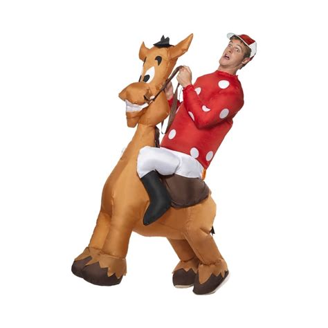 Inflatable Jockey And Horse Adult Costume Mens Costumes From A2z