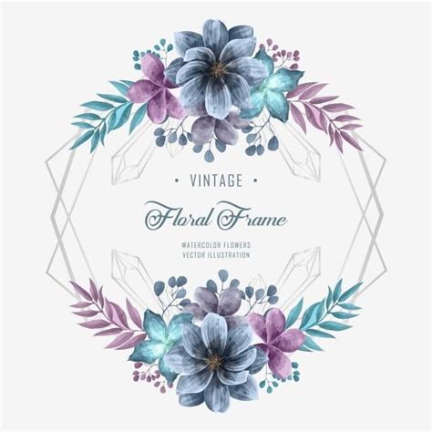 Check spelling or type a new query. Elegant Blue And Purple Watercolor Flower Floral Frame ...