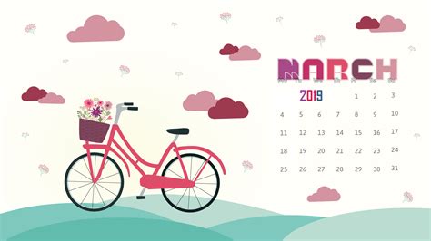 March 2019 Calendar Wallpapers Wallpaper Cave