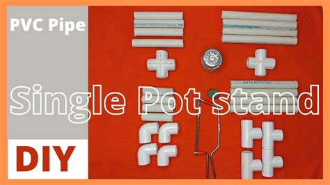 Pvc Pipe Stand For Plants Single Potdiy Pvc Pipe Pot Stand Making