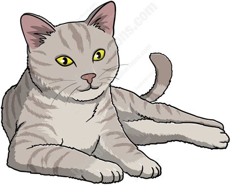 A Cat Laying Down Clip Art Yahoo Image Search Results Grey Tabby
