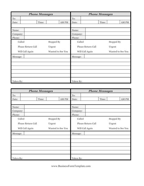 Daily Phone Message Log Template Download Printable Pdf Templateroller