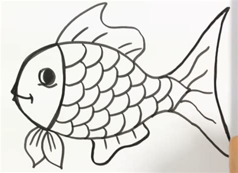 Hewan Gambar Ikan Hitam Putih - Set Hitam Dan Putih Ikan Kartun