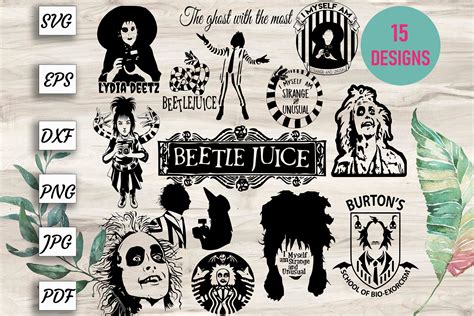 Bundle Beetlejuice Svg Png for Cricut Lydia Deetz Silhouette - Etsy