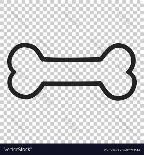 Dog Bone Toy Icon On Isolated Transparent Vector Image