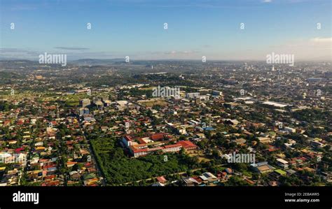 Davao City With Modern Buildings Business Centers On The Island Of
