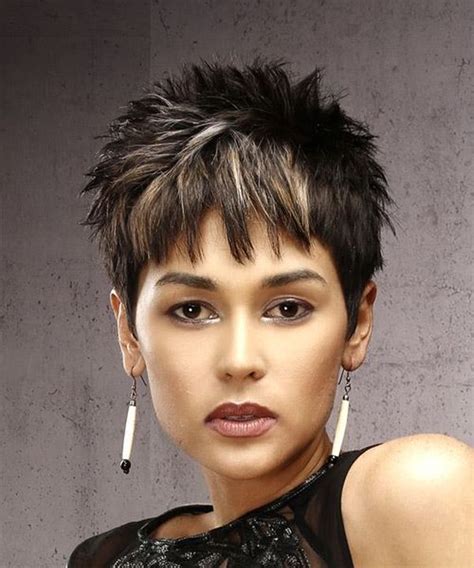 Small length and random spikes are used for this kind of styling and is a good option for having a sexy short curly hairstyle. Short Spiky Hairstyles for Women (Trending in December 2019)