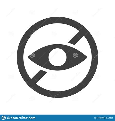 Icon Do Not Look Vector On White Background Stock Illustration