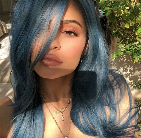 Kylie Jenner Hair Color Kylie Jenner Blue Hair Kylie Hair Pelo Color Azul Blue Wig Hair
