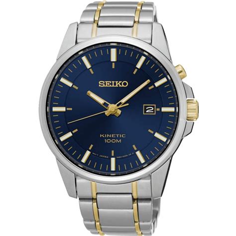 Seiko Mens Analogue Kinetic Watch With Stainless Steel Strap SKA757P1