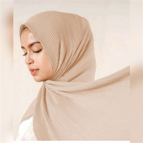 Murah 10 Model Kerudung Pasmina Full Plisket Hijab Pashmina Viral Jilbab Pashmina Kekinian