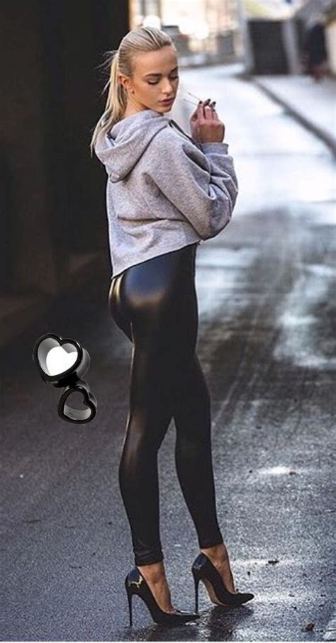 Pin By C Ba Bomdez On Women S Fashion Outfits With Leggings Wet Look