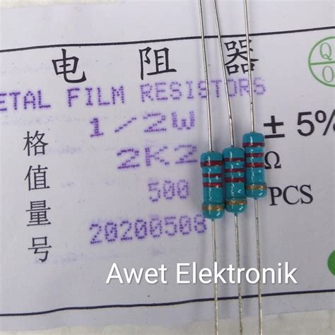 Jual Resistor 2k2 Ohm 12 Watt Resistor 2k2 12w Resistor 2k2 12w