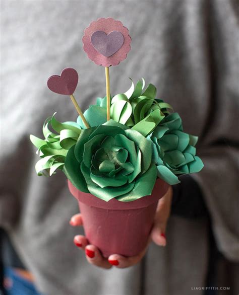 Video Potted Paper Succulent Valentines T Lia Griffith