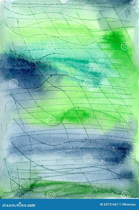 Blue Green Watercolor Background Stock Illustration Illustration Of