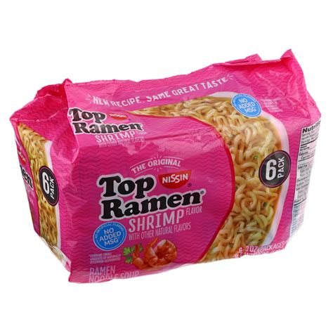 I love shrimp flavored ramen and just shrimp period. Nissin Top Ramen Shrimp Flavor Ramen Noodle Soup 6 pk ...