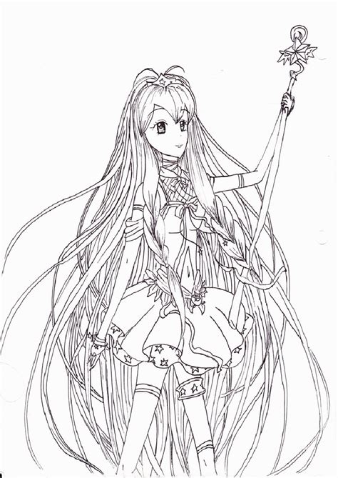 Anime Princess Coloring Pages - Coloring Home