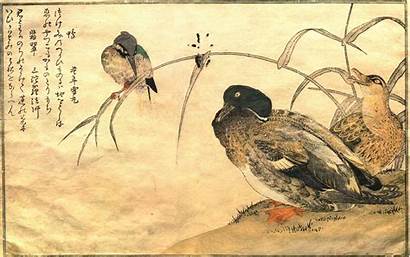 Oriental Birds Japanese Artwork Desktop Backgrounds Utamaro