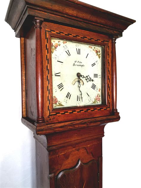 W Pike Of Barnstaple Georgian Oak Grandfather Longcase Clock 698181 Uk