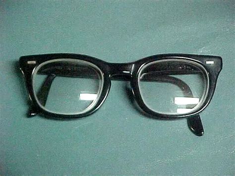 vintage 1960 s uss g i military 48 22 eyeglasses horn rimmed american optical 50 00 picclick