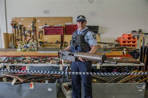 Machine Gun Among Items Surrendered To Act Policing During National Firearm Amnesty The