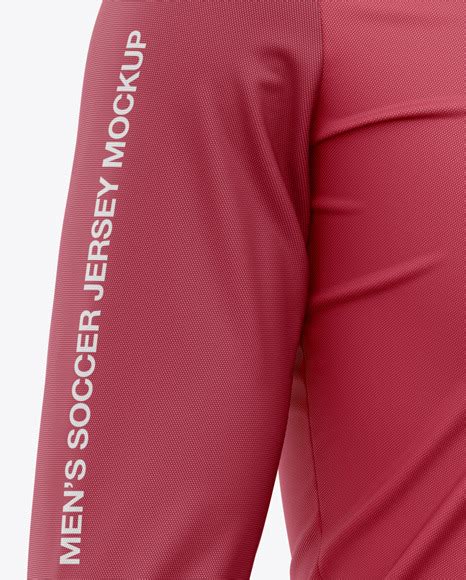 Download Men's Crew Neck Long Sleeve Soccer Jersey Mockup - Half ...