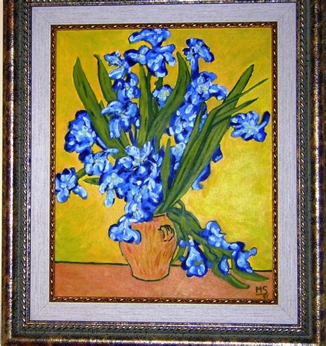 La obra fue pintada para su sobrino y ahijado recién nacido, que muestra a un van gogh luminoso y lleno de optimismo por el nacimiento del bebé, bautizado con el nombre de vincent. Copia de Los lirios de Van Gogh Montserrat Sanz García ...