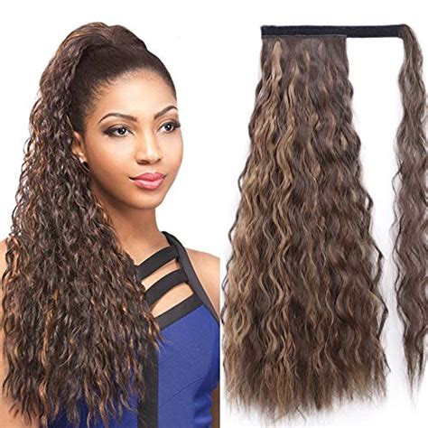 Long Ponytail Extension Synthetic Long Curly Ponytails For Women Wrap