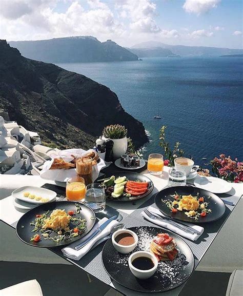 The Luxury Lifestyle Magazine On Instagram “breakfast With A View 💙 Santorini By Miadyadyuk