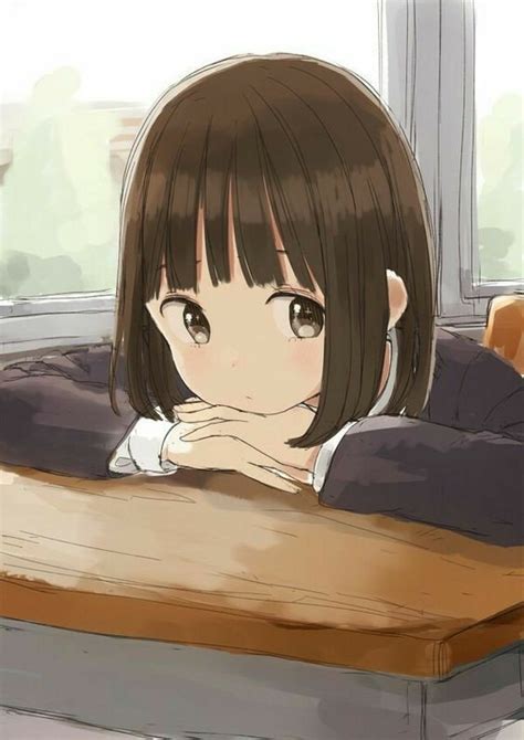Kawaii Cute Anime Girl Short Hair Anime Wallpaper Hd