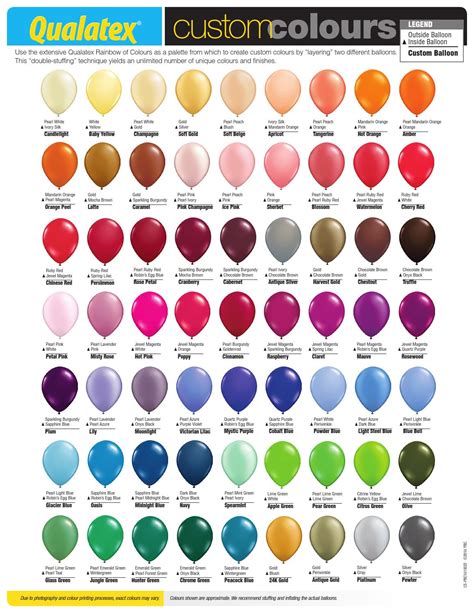Europe Custom Colours Chart 2015 by Pioneer Balloon Company - Issuu